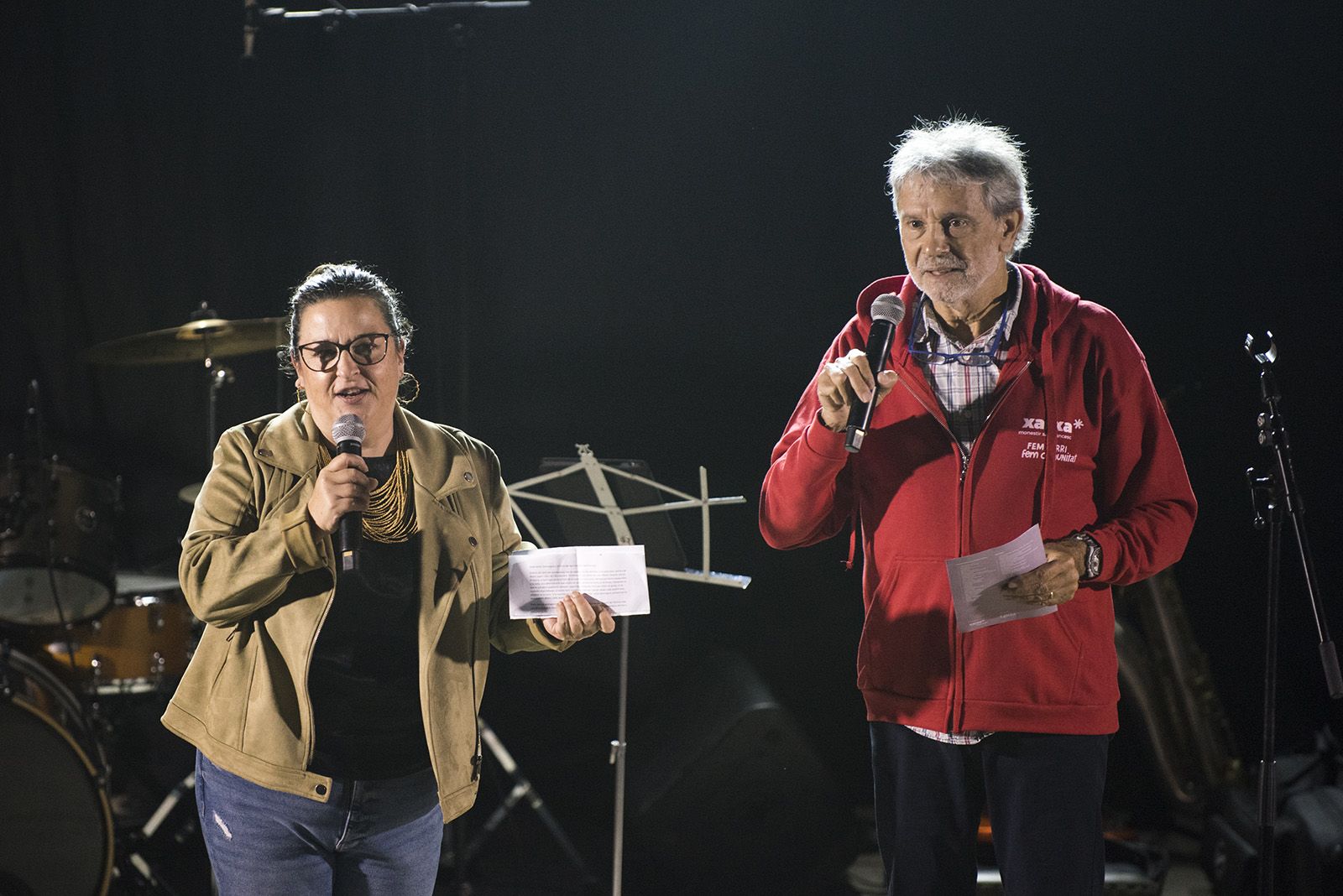 Pregó de la Festa del Barri a càrrec de Pati Lepe i Toni Gual. FOTO: Bernat Millet.