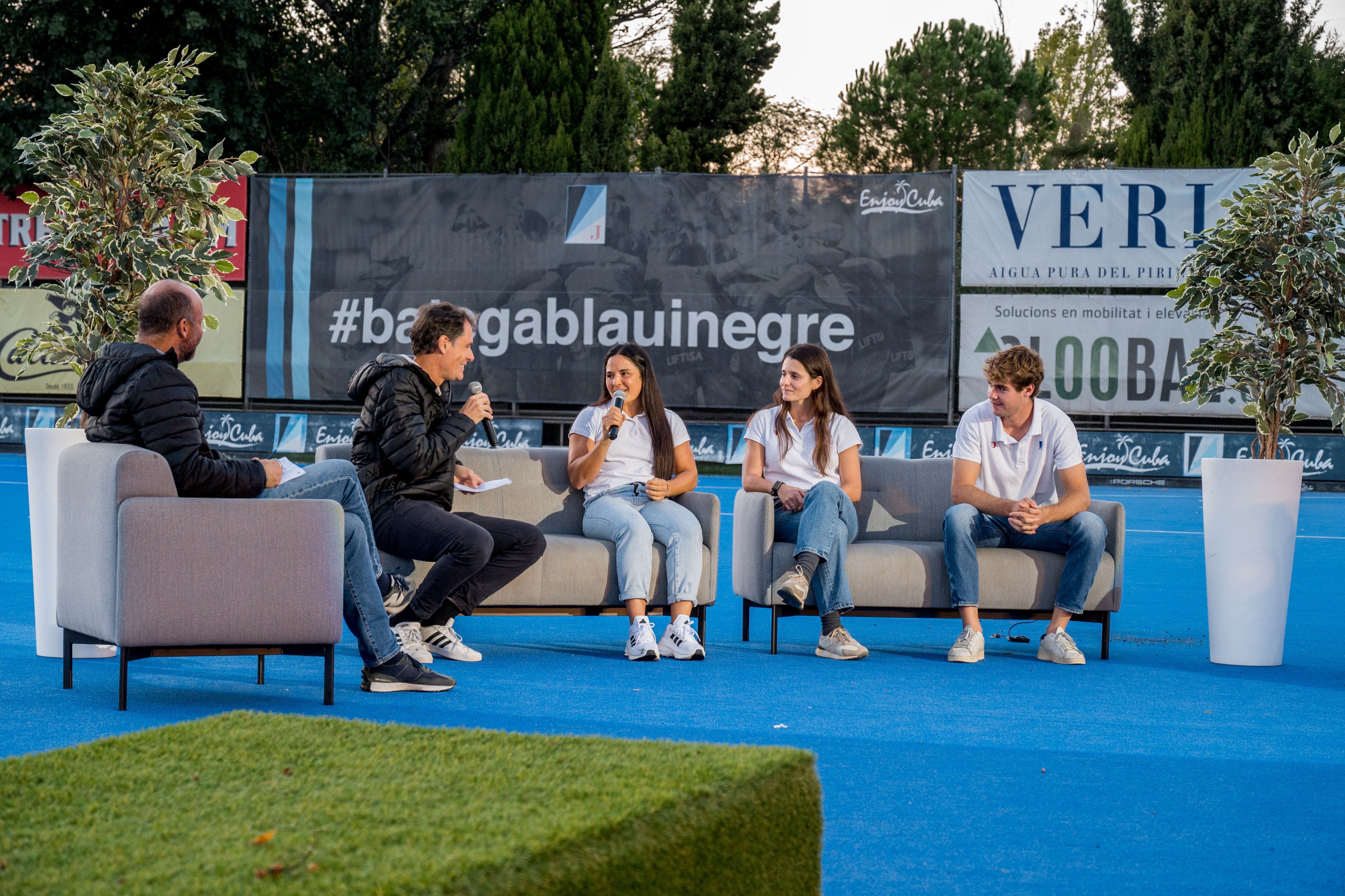 Entrevista amb els jugadors que han participat en els Jocs Olímpics de París 2024: Bruno Font, Majo Granatto i Laia Vidosa. FOTO: Carmelo Jiménez (TOT Sant Cugat)