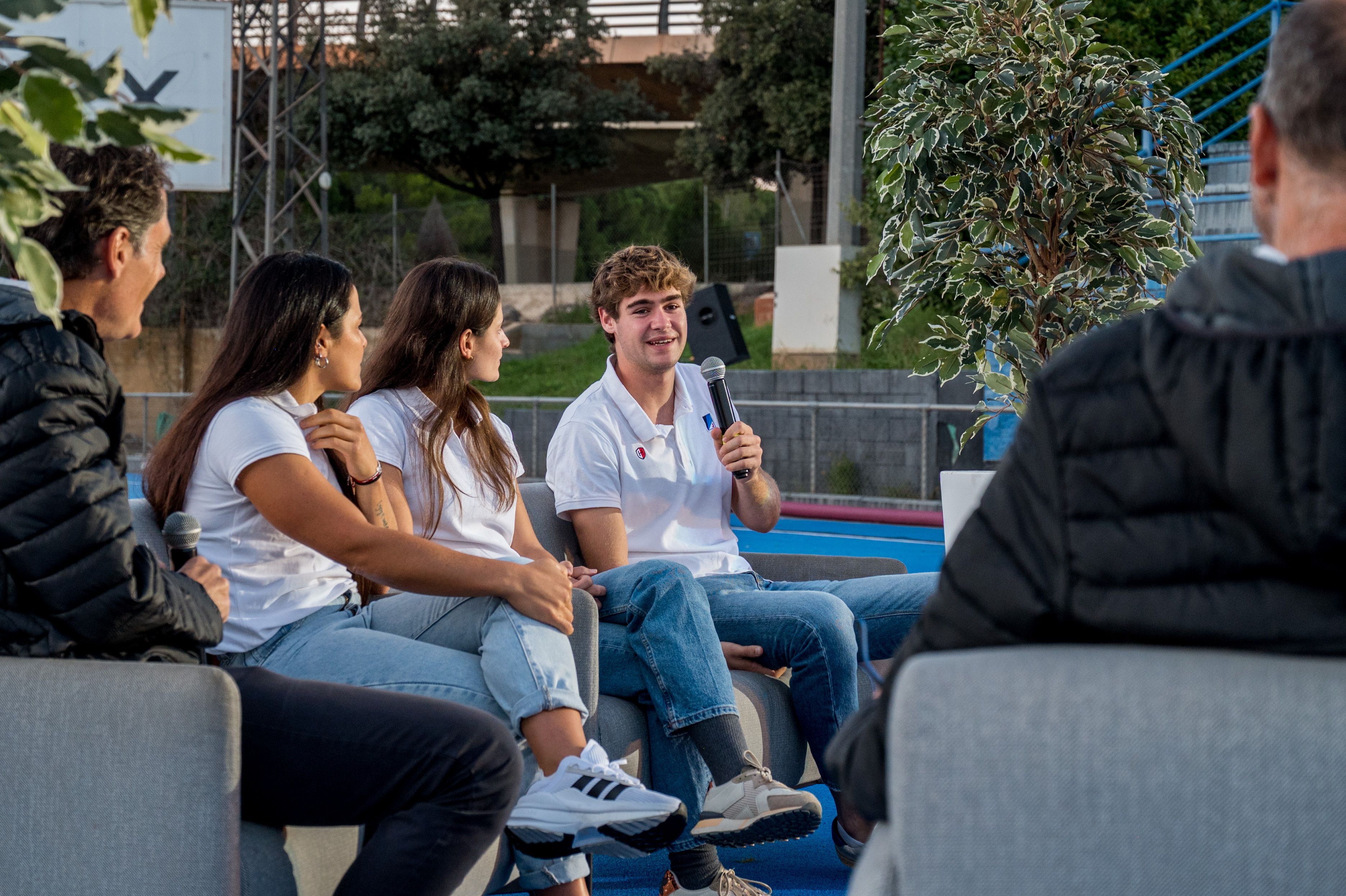 Entrevista amb els jugadors que han participat en els Jocs Olímpics de París 2024: Bruno Font, Majo Granatto i Laia Vidosa. FOTO: Carmelo Jiménez (TOT Sant Cugat)