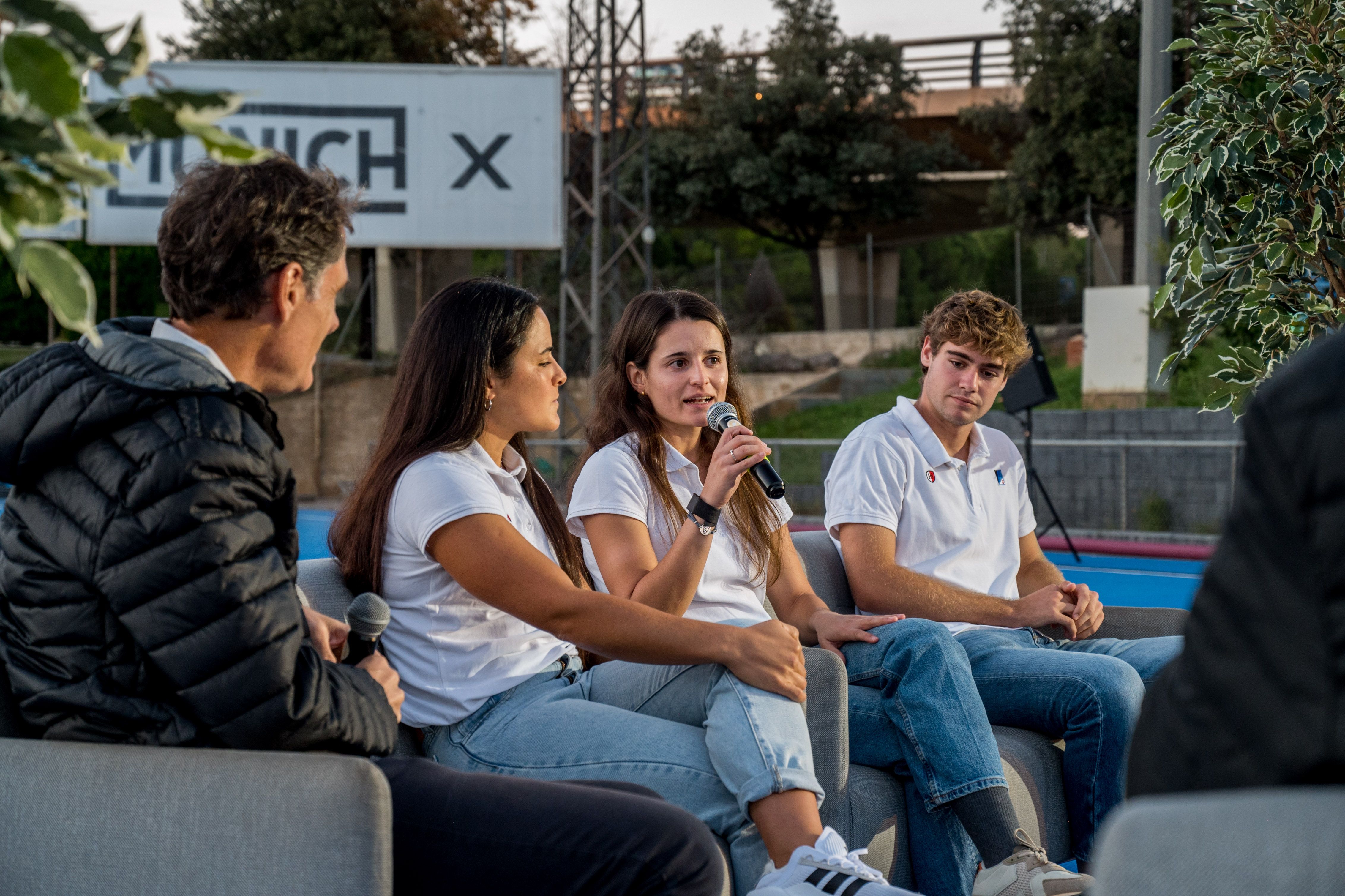 Entrevista amb els jugadors que han participat en els Jocs Olímpics de París 2024: Bruno Font, Majo Granatto i Laia Vidosa. FOTO: Carmelo Jiménez (TOT Sant Cugat)