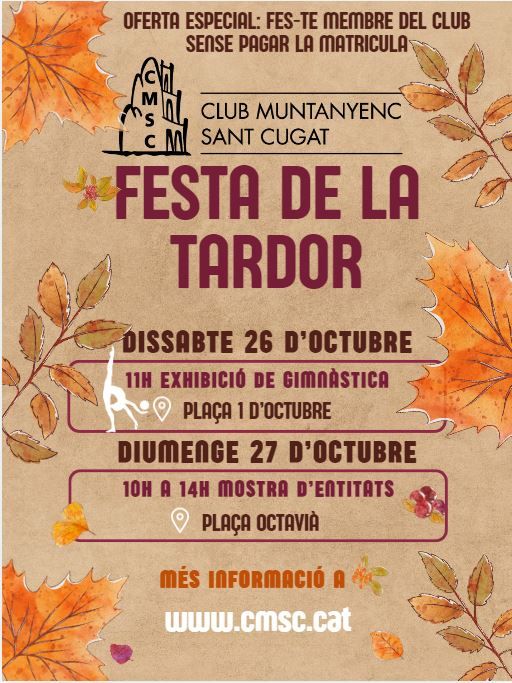 Cartell de la Festa de la Tardor. FOTO: Club Muntanyenc de Sant Cugat