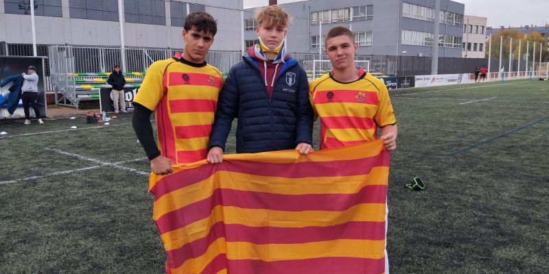 3 jugadors del Club de Rugby Sant Cugat van jugar amb Catalunya sub-16 en la primera jornada del Campionat d'Espanya per a Seleccions Autonòmiques. FOTO: Cedida