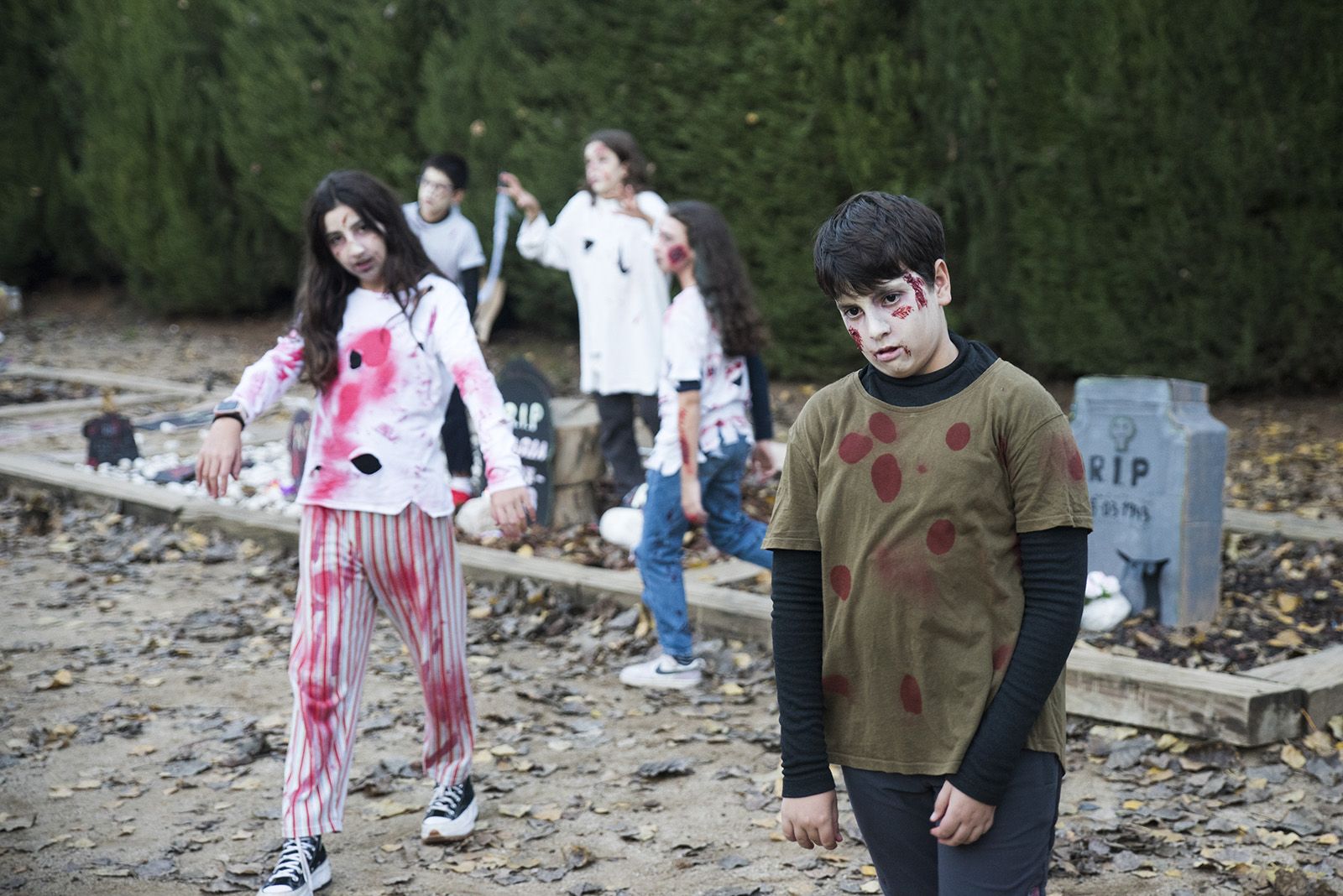 Túnel del terror a l'escola Collserola. FOTO: Bernat Millet