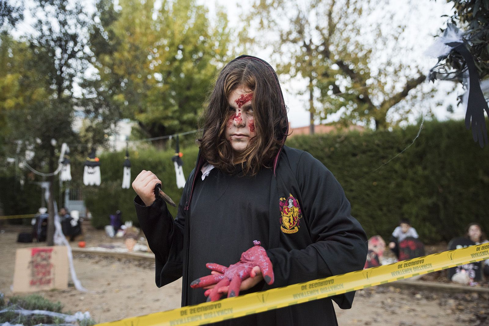 Túnel del terror a l'escola Collserola. FOTO: Bernat Millet