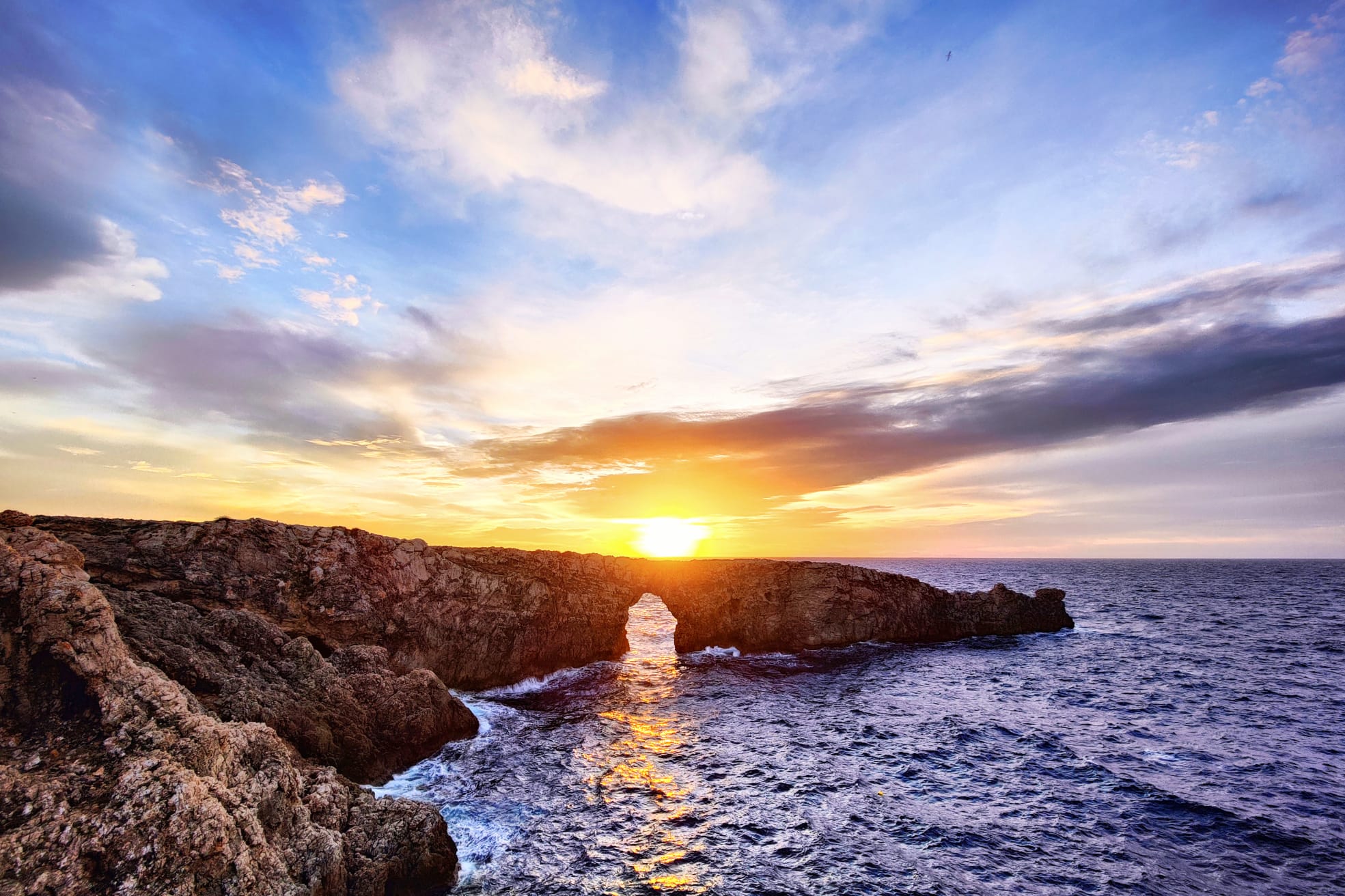 Posta de sol d'un dia de gener · Es Pont d'en Gil, Ciutadella de Menorca FOTO: Mireia Renau Bonastre