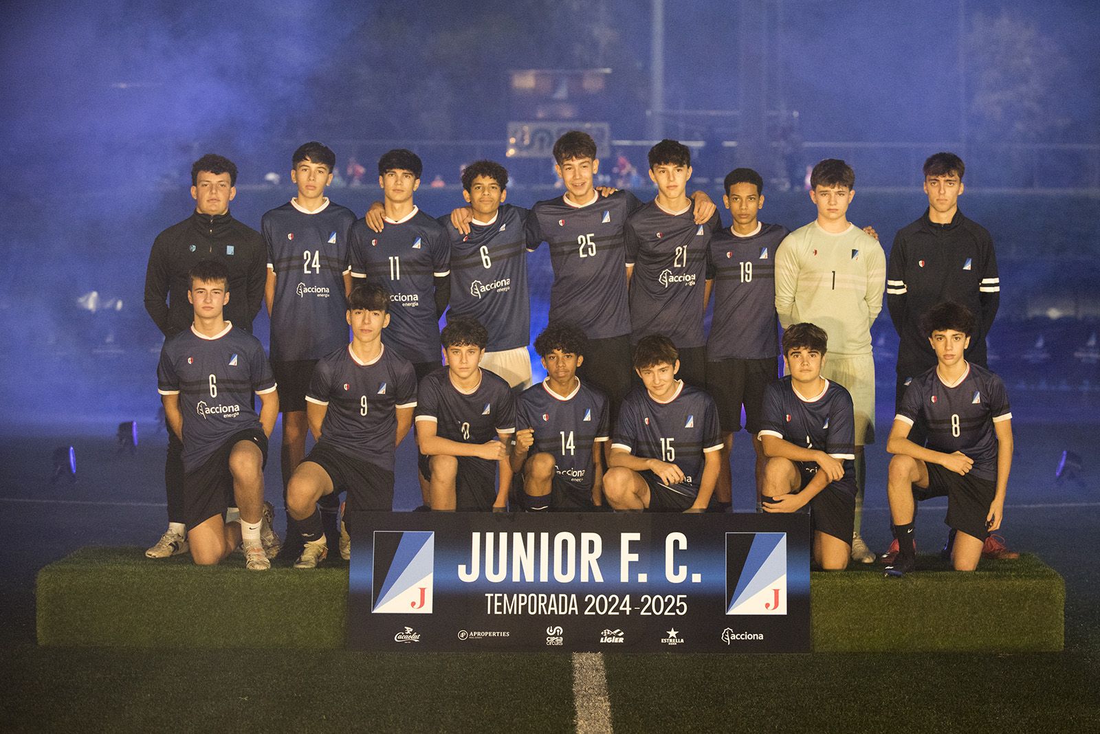 Presentació d'equips de futbol del Junior FC. FOTO: Bernat Millet.