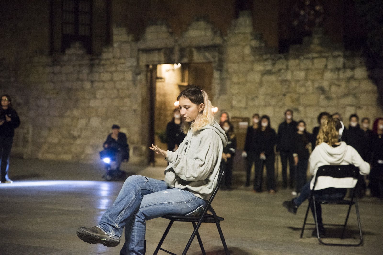 Concentració d'Hora Bruixa per rebutjar la violència masclista. FOTO: Bernat Millet.