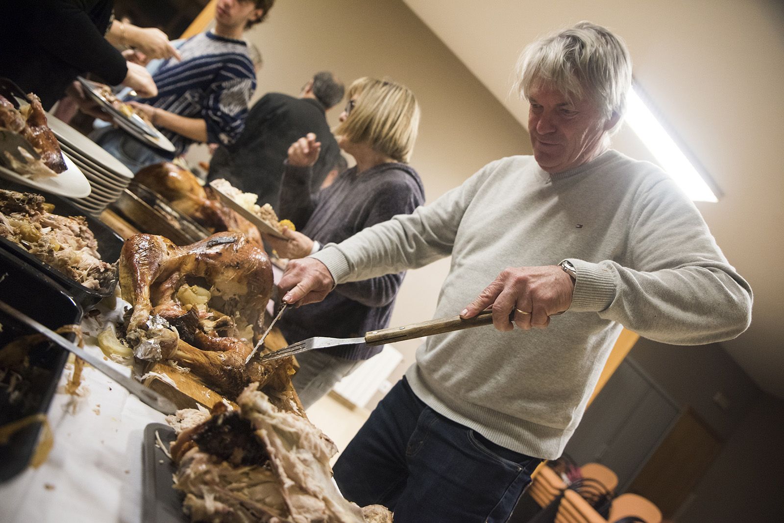 Sopar d'acció de gràcies de l'Església Protestant de Valldoreix. FOTO: Bernat Millet.