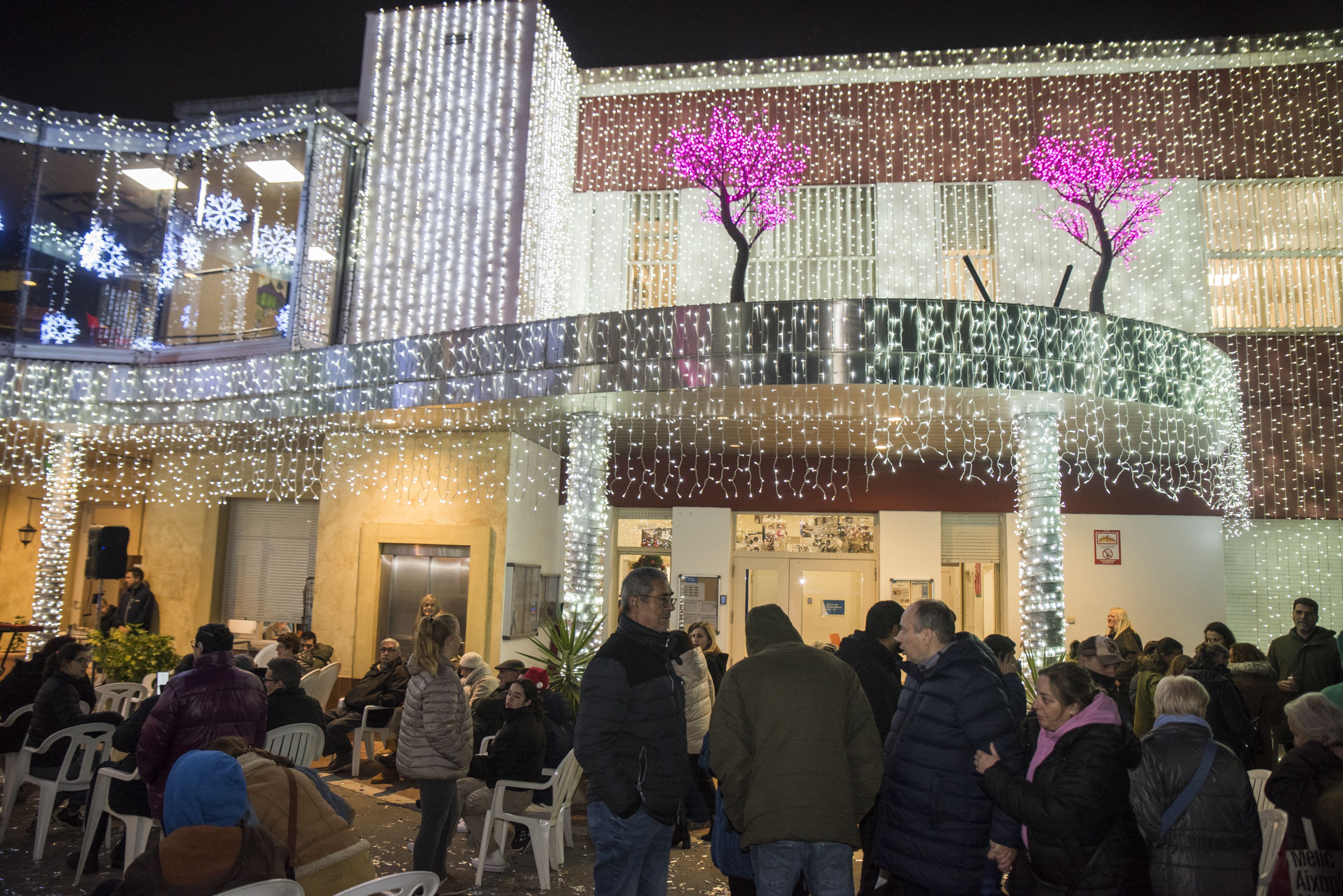 Encesa de llums de Nadal a Catalonia Fundació Creactiva. FOTO: Bernat Millet