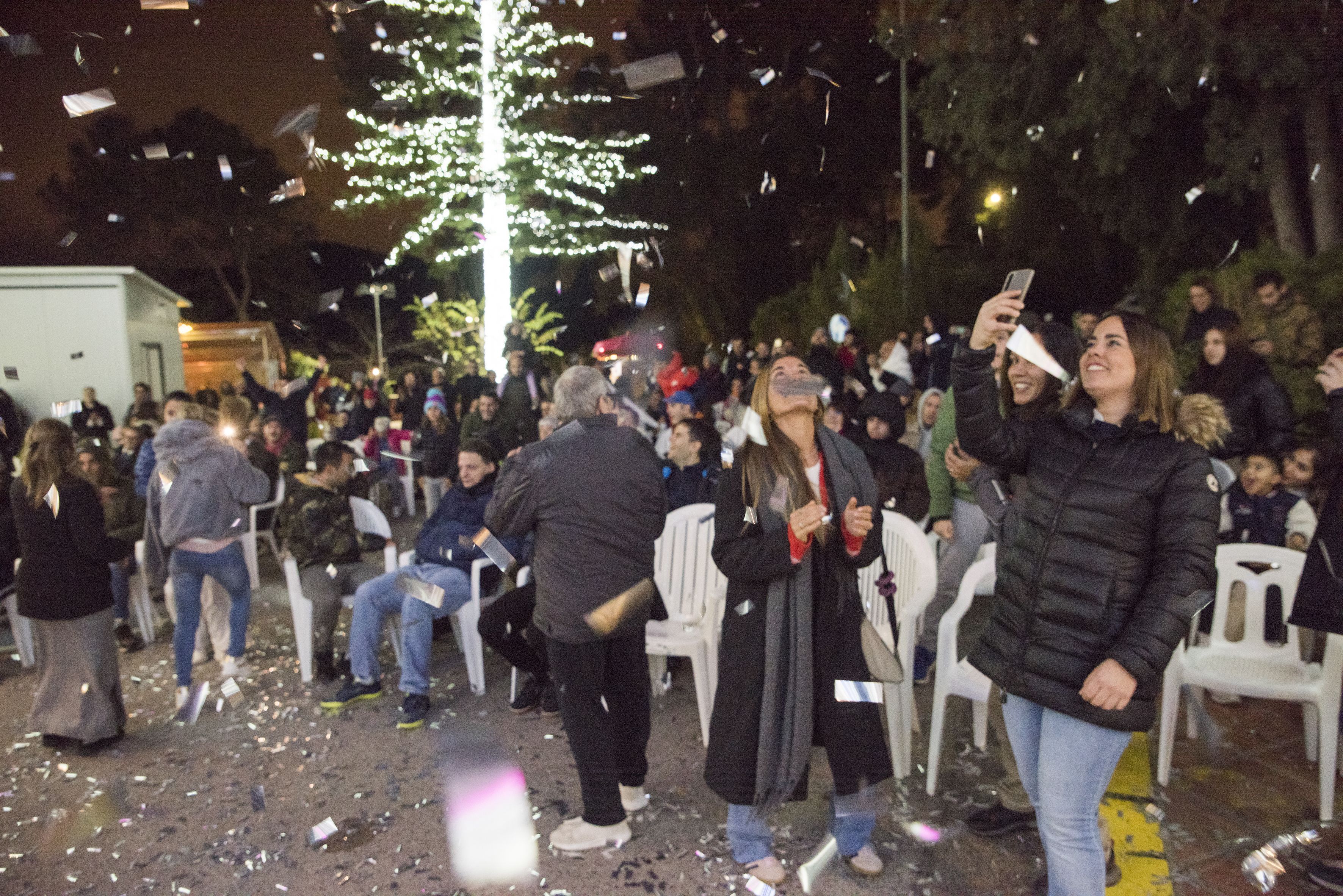 Encesa de llums de Nadal a Catalonia Fundació Creactiva. FOTO: Bernat Millet