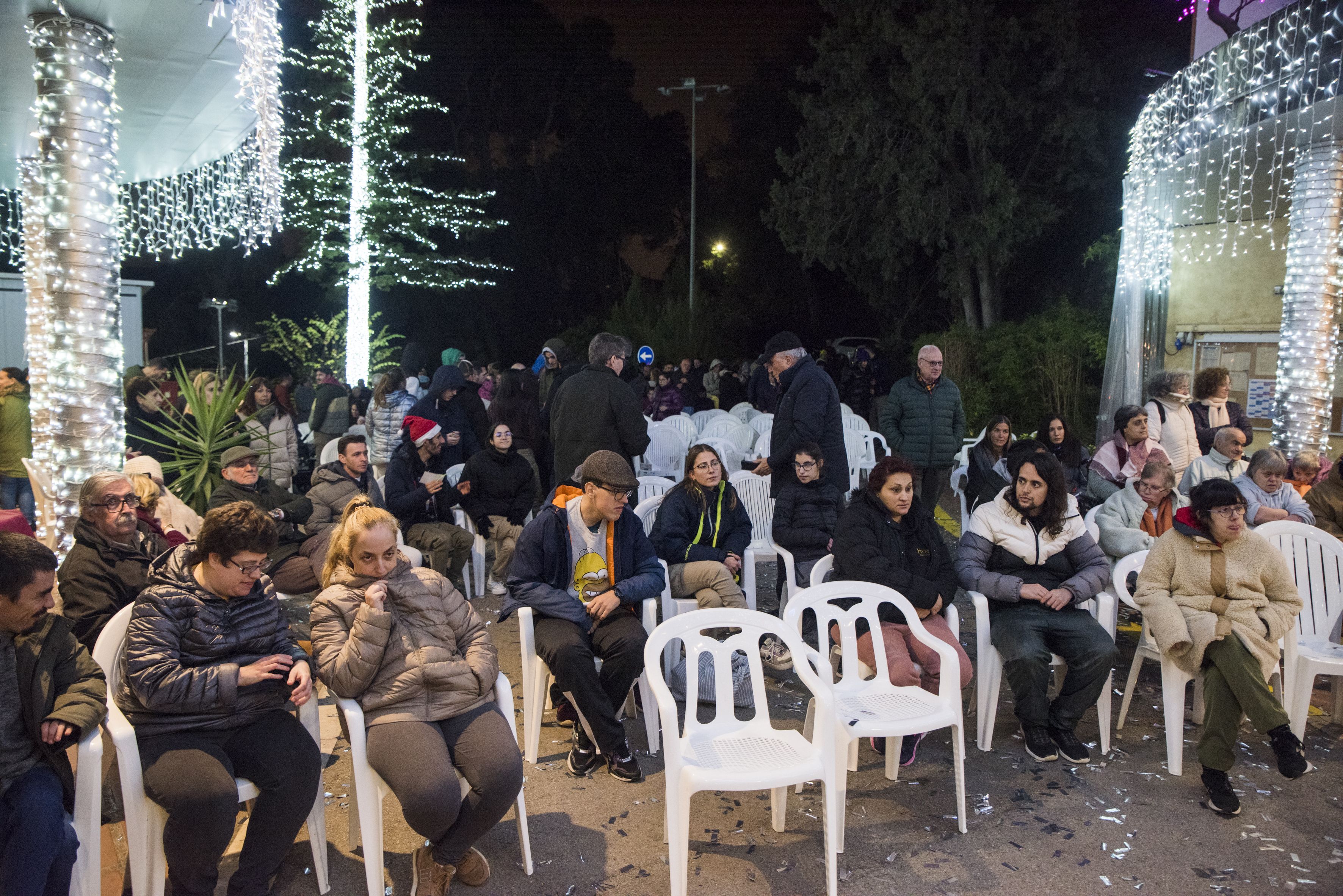 Encesa de llums de Nadal a Catalonia Fundació Creactiva. FOTO: Bernat Millet