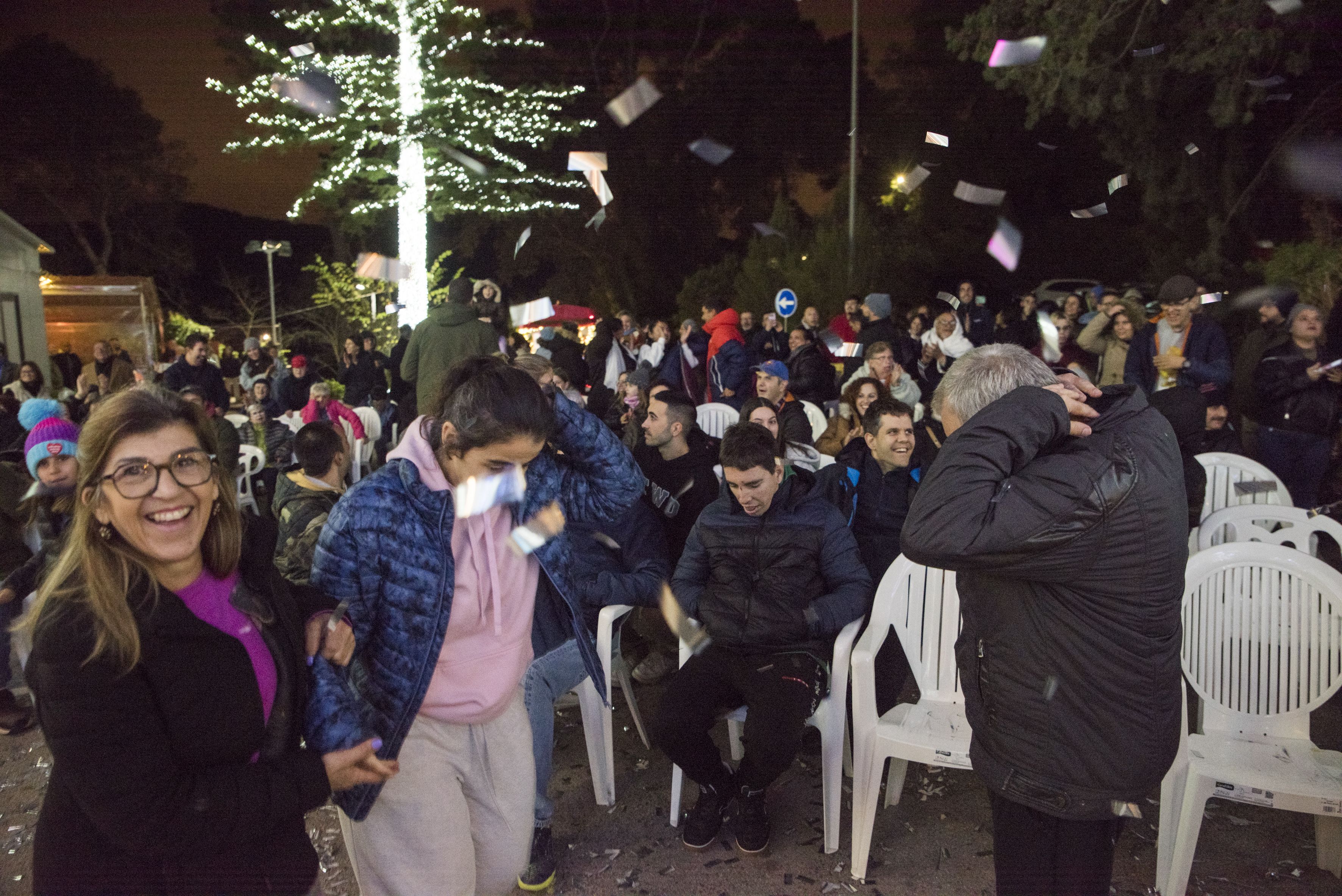 Encesa de llums de Nadal a Catalonia Fundació Creactiva. FOTO: Bernat Millet