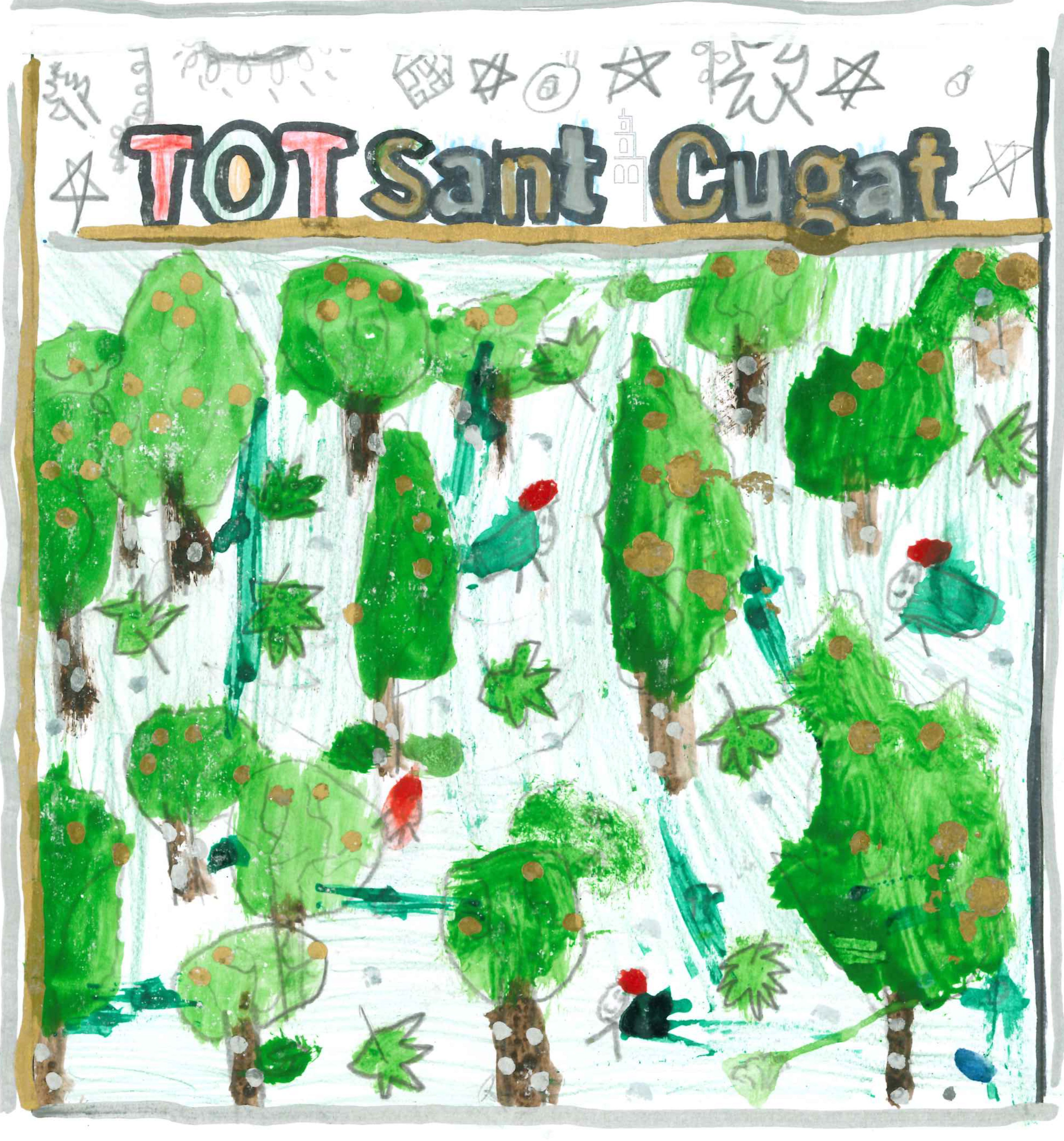 Postal de l'Escola Avenç del concurs del TOT Sant Cugat 