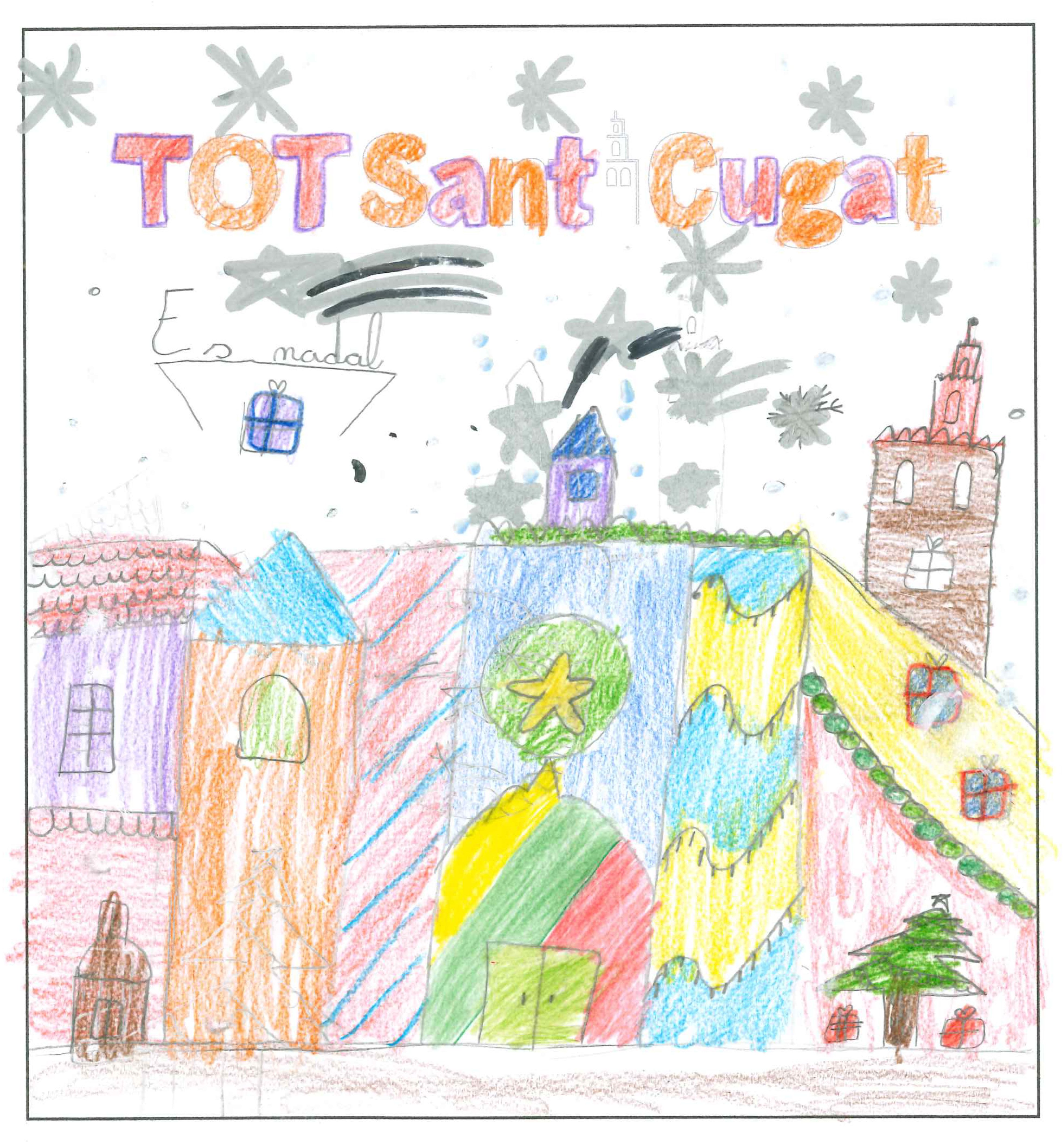 Postal de l'Escola Avenç del concurs del TOT Sant Cugat 