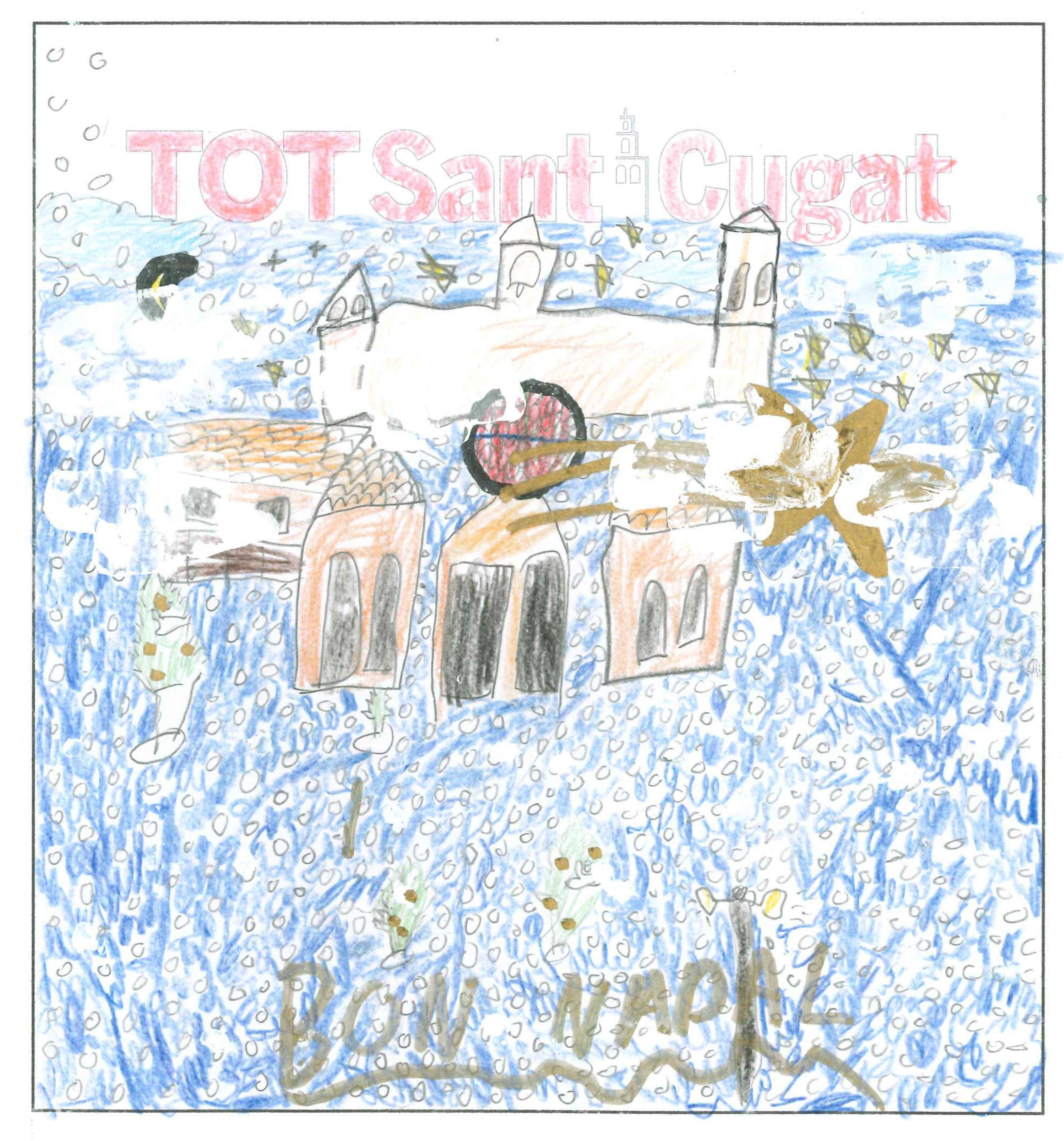 Postal de l'Escola Avenç del concurs del TOT Sant Cugat 