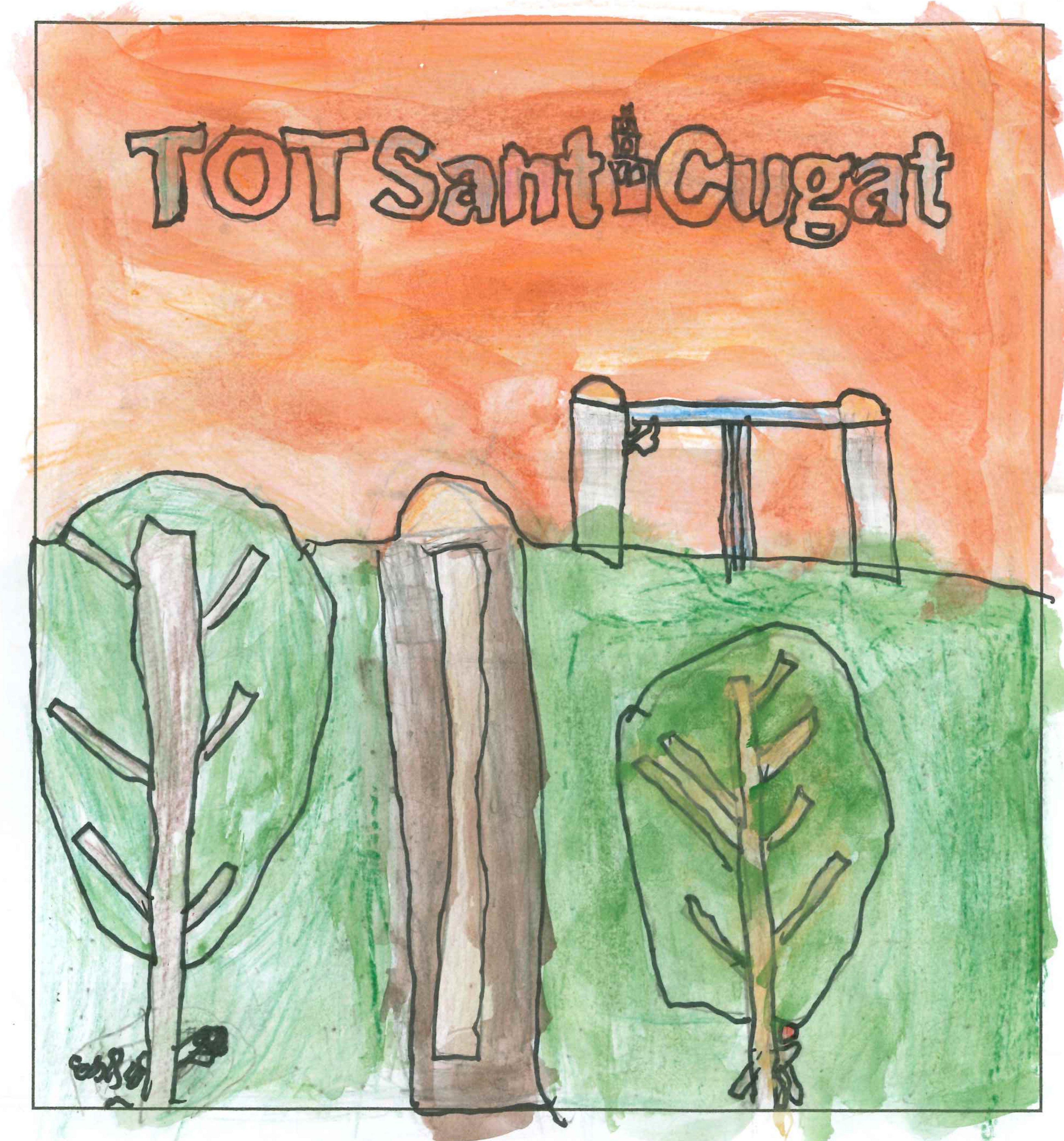 Postal de l'Escola Avenç del concurs del TOT Sant Cugat 