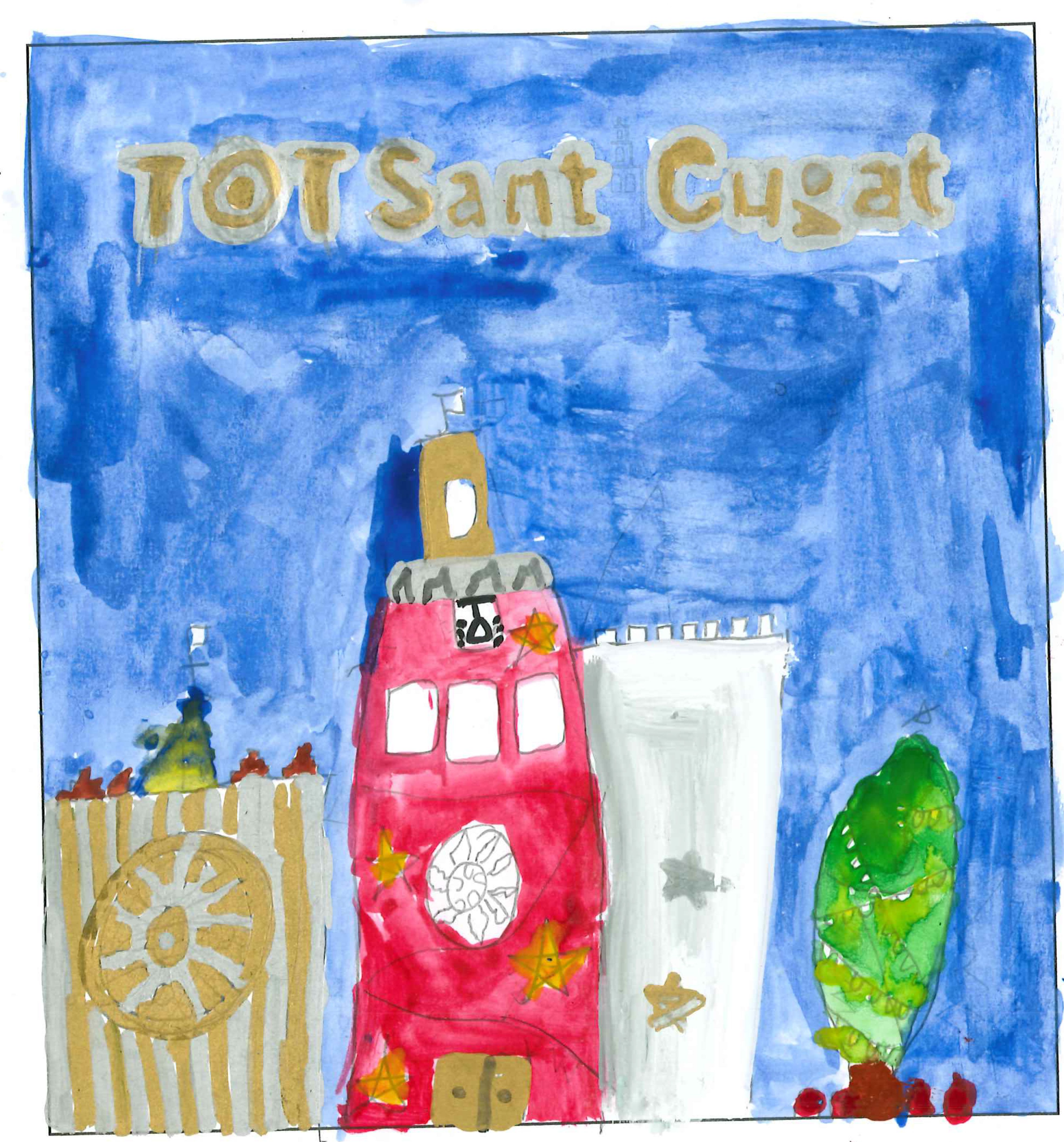 Postal de l'Escola Avenç del concurs del TOT Sant Cugat 