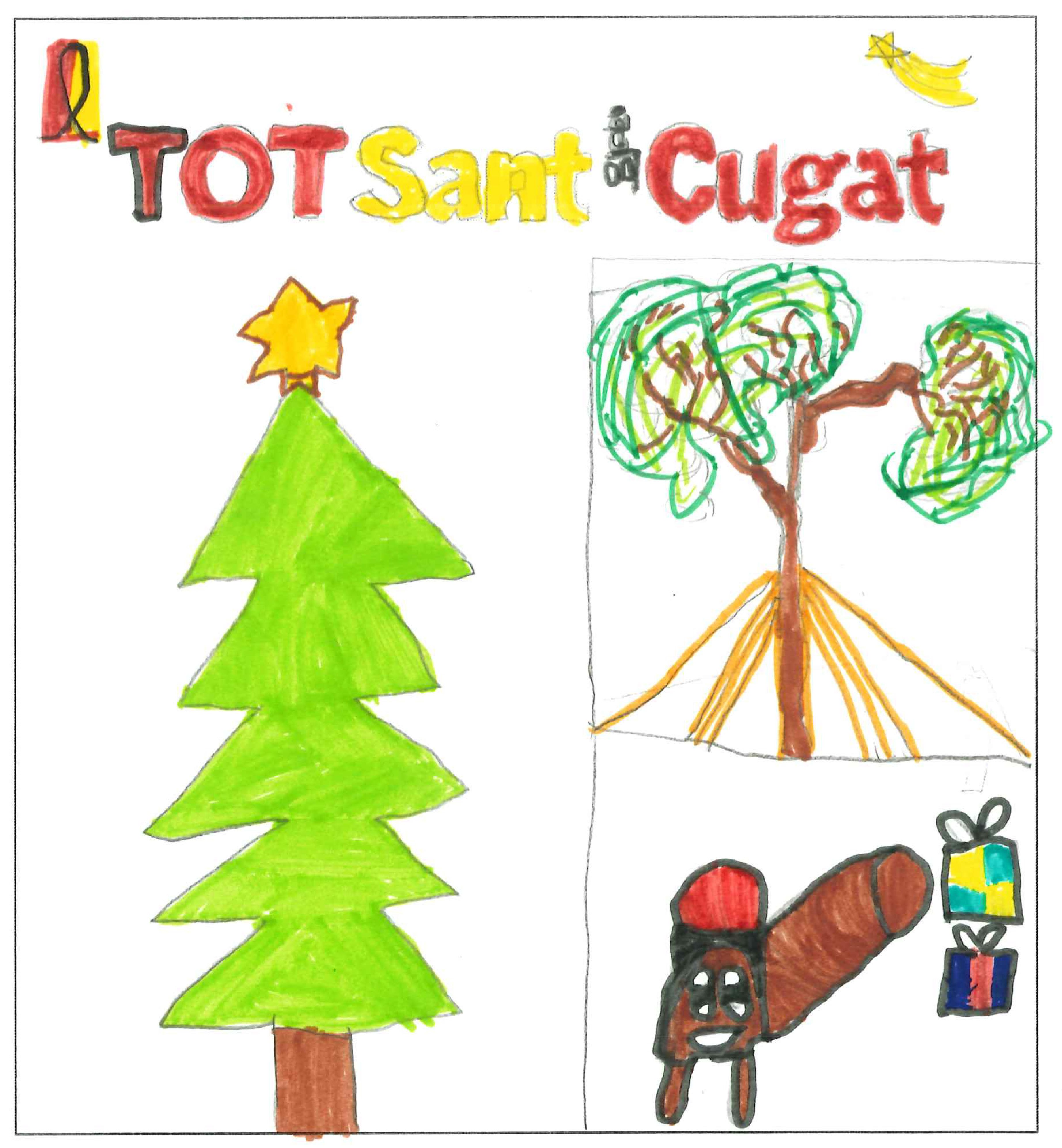 Postal de l'Escola Catalunya del concurs del TOT Sant Cugat 