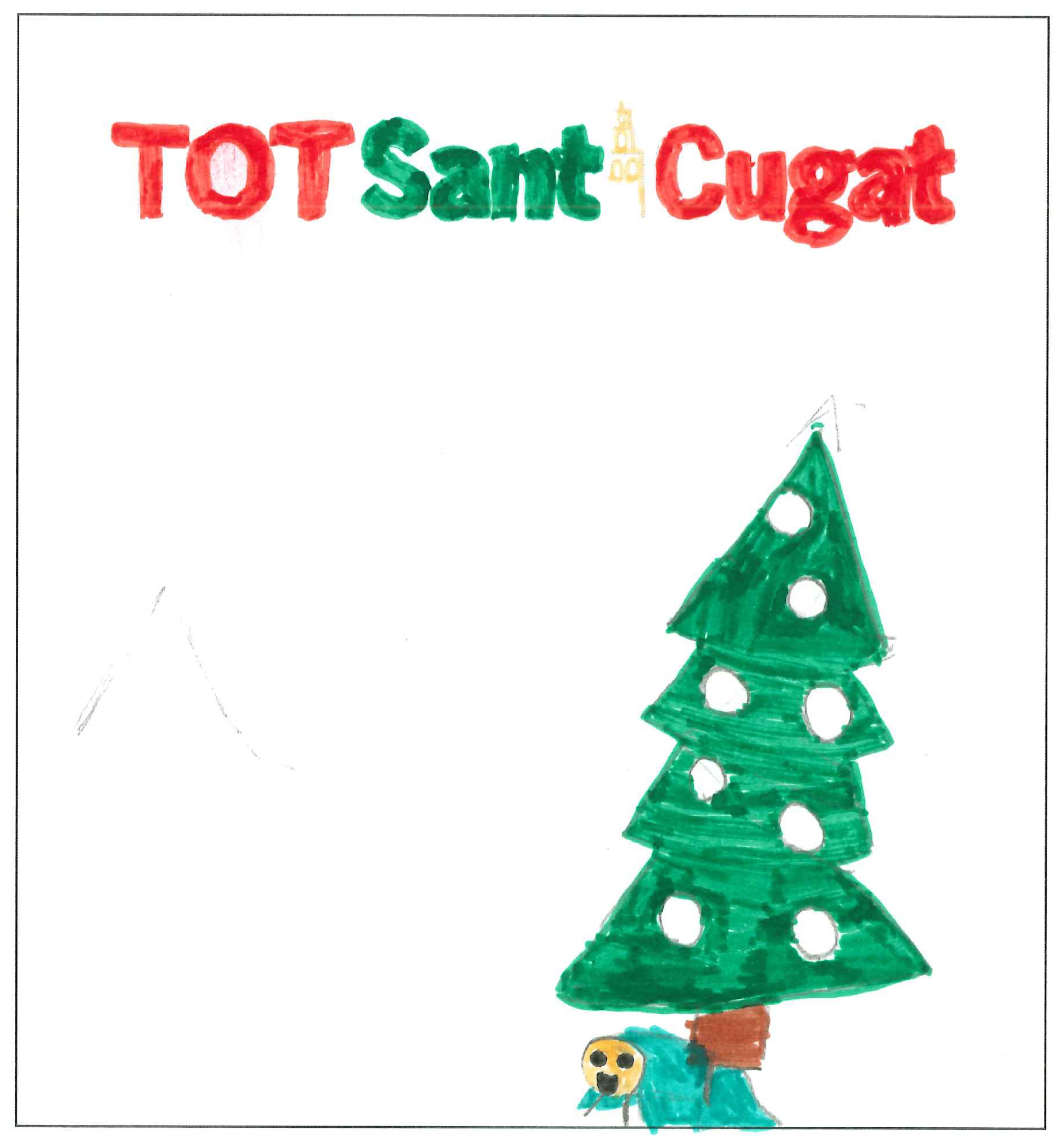 Postal de l'Escola Catalunya del concurs del TOT Sant Cugat 