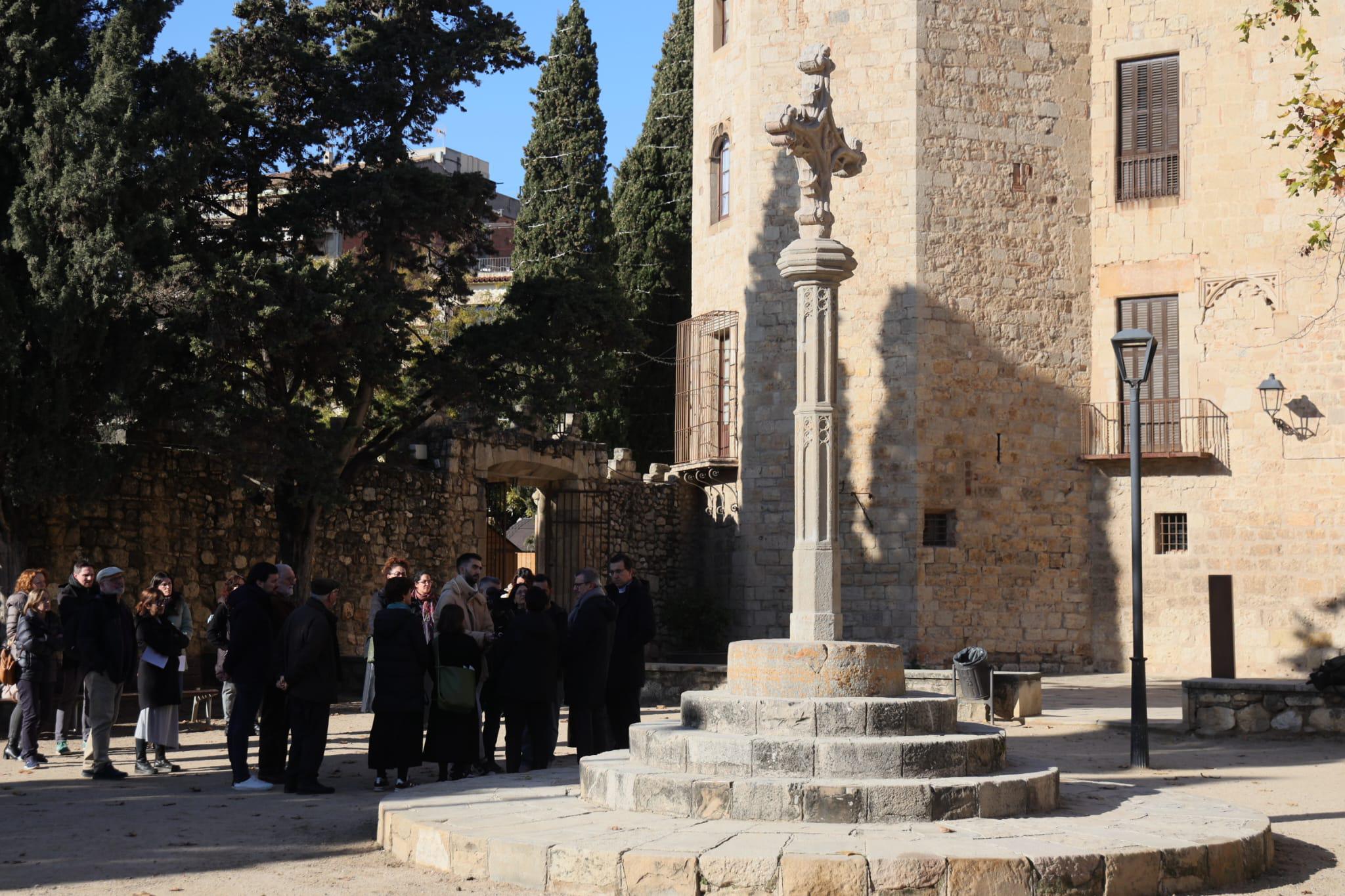 La rèplica de la Creu de Terme al Monestir. FOTO: Ajuntament