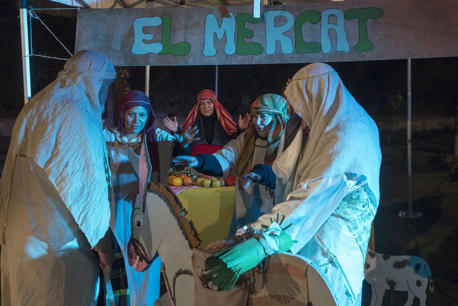 Pessebre Vivent participatiu. FOTO: Bernat Millet.