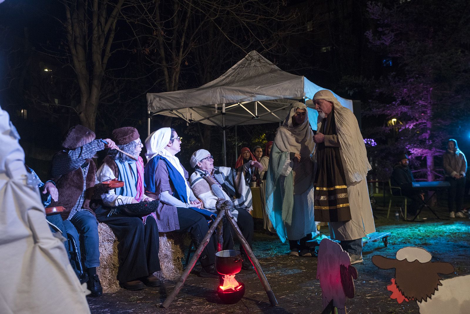 Pessebre Vivent participatiu. FOTO: Bernat Millet.