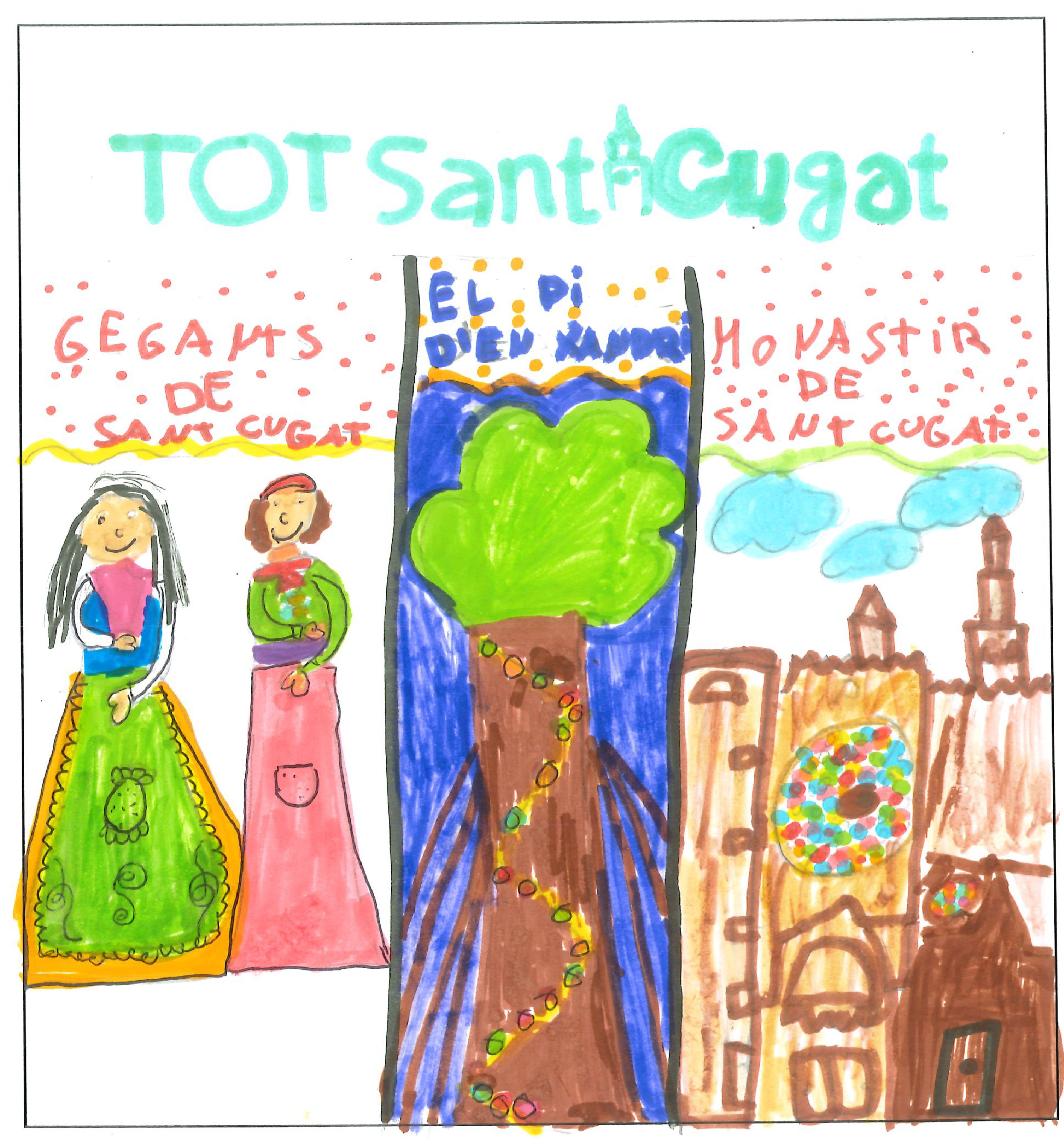 Postal del Col·legi Pureza de María Sant Cugat del concurs del TOT Sant Cugat 